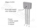 Hallsensor magnetisch veldsensor / magnetometer Allegro A1302
